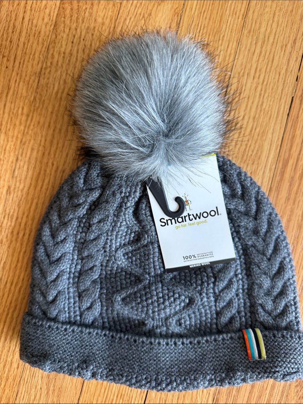 Smartwool cable stitch Pom Pom hat